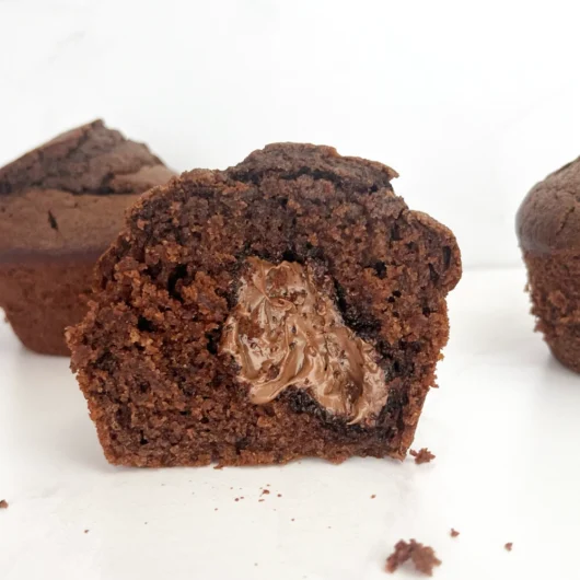 Muffins de Chocolate y Nutella 4 Muffins de chocolate y Nutella