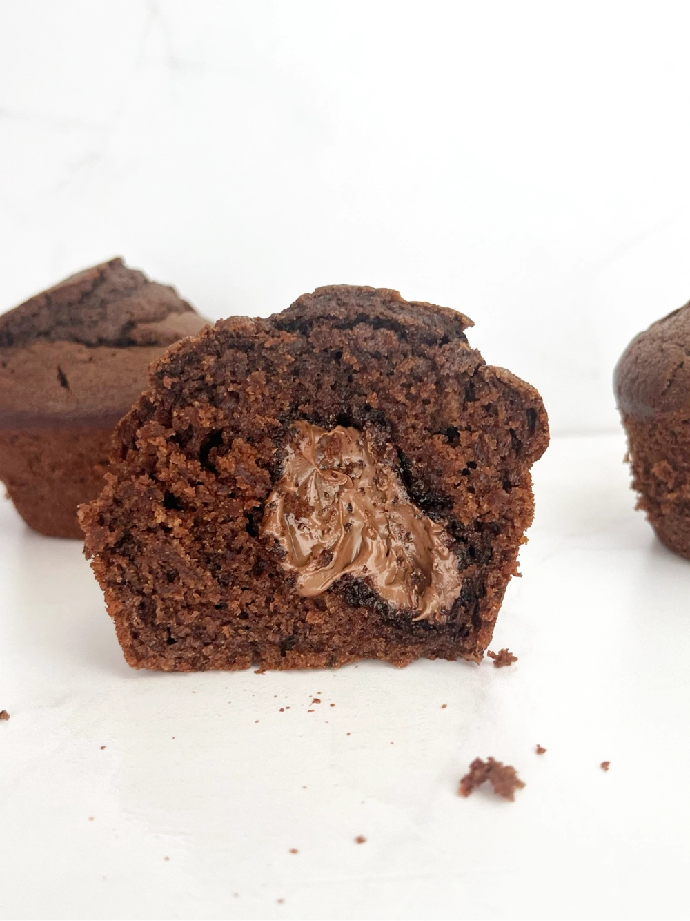 Muffins de Chocolate y Nutella 1 Muffins de Nutella