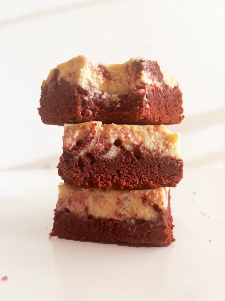 Brownies de Red Velvet y Cheesecake 1 Brownies de red velvet y cheesecake