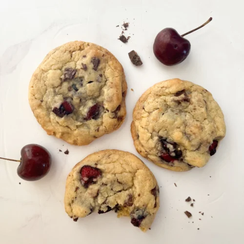 Galletas de cerezas y chocolate